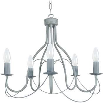 Lustres, suspensions et plafonniers Tosel Lustre multi bras métal gris...