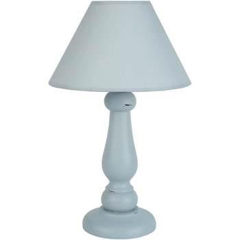 Lampes de bureau Tosel Lampe de chevet colonne bois gris bleu