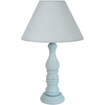 Lampes de bureau Tosel Lampe de chevet colonne bois gris bleu