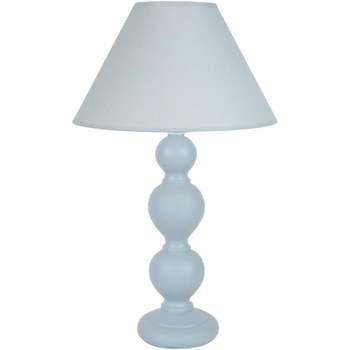 Lampes de bureau Tosel Lampe de chevet colonne bois gris bleu