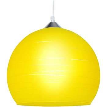 Lustres, suspensions et plafonniers Tosel Suspension globe verre jaune