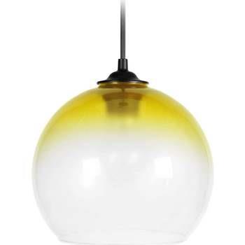 Lustres, suspensions et plafonniers Tosel Suspension globe verre jaune