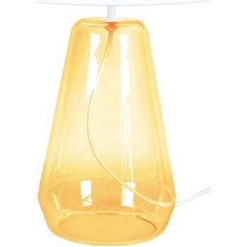 Lampes de bureau Tosel Lampe de chevet conique verre jaune et blanc