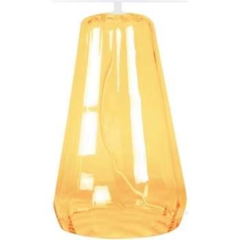 Lampes de bureau Tosel Lampe de chevet conique verre jaune et blanc