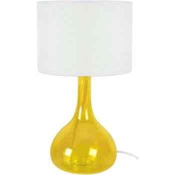 Lampes de bureau Tosel Lampe de chevet bouteille verre jaune et blanc