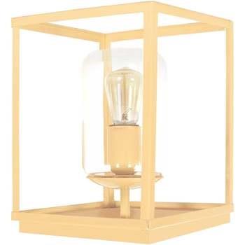 Lampes de bureau Tosel Lampe a poser carré métal jaune et transparent