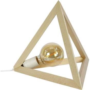 Lampes de bureau Tosel Lampe a poser géométrique bois naturel
