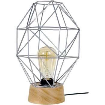Lampes de bureau Tosel Lampe de chevet géométrique bois naturel et alu...