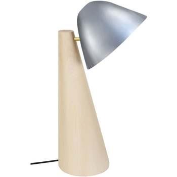 Lampes de bureau Tosel Lampe de bureau conique bois naturel et alumini...