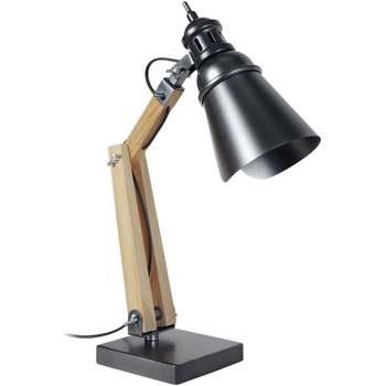 Lampes de bureau Tosel Lampe de bureau articulé bois naturel et anthra...