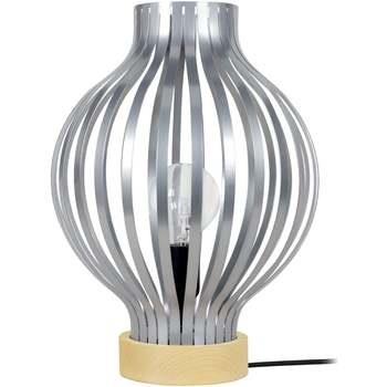 Lampes de bureau Tosel Lampe a poser ovale métal naturel et aluminium