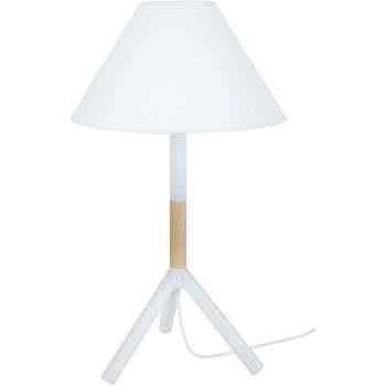 Lampes de bureau Tosel Lampe a poser droit bois naturel et blanc