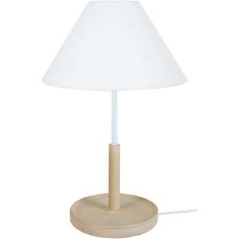 Lampes de bureau Tosel Lampe de chevet droit bois naturel et blanc