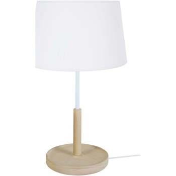 Lampes de bureau Tosel Lampe de chevet droit bois naturel et blanc