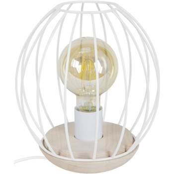 Lampes de bureau Tosel Lampe de chevet filaire bois naturel et blanc