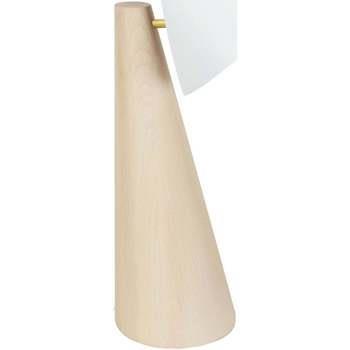 Lampes de bureau Tosel Lampe de bureau conique bois naturel et blanc