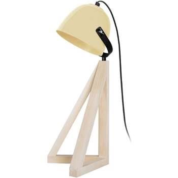 Lampes de bureau Tosel Lampe de bureau dôme bois naturel et crème