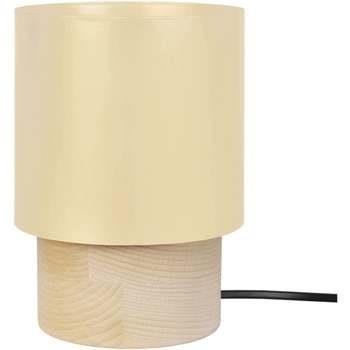 Lampes de bureau Tosel Lampe de chevet cylindrique bois naturel et crè...
