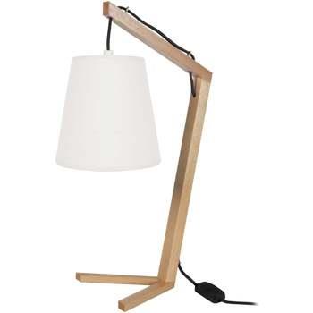 Lampes de bureau Tosel Lampe de chevet arqué bois naturel et écru