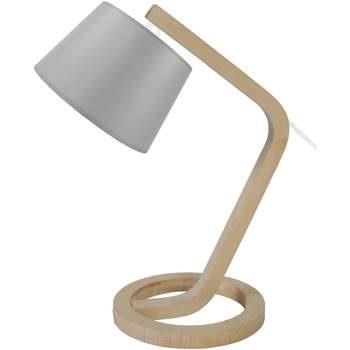 Lampes de bureau Tosel Lampe de chevet arqué bois naturel et gris