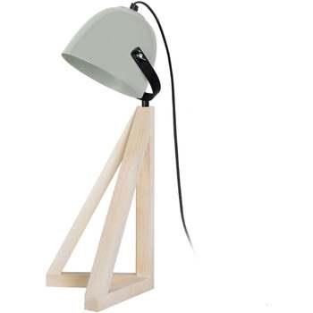 Lampes de bureau Tosel Lampe de bureau dôme bois naturel et gris