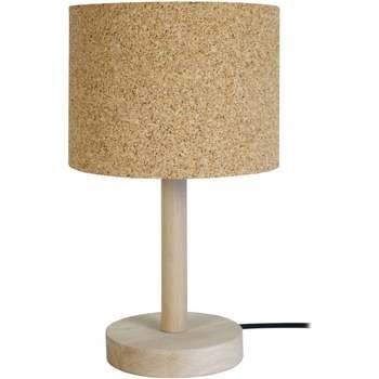 Lampes de bureau Tosel Lampe de chevet droit bois naturel et liège