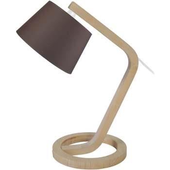 Lampes de bureau Tosel Lampe de chevet arqué bois naturel et marron