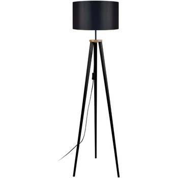 Lampadaires Tosel Lampadaire trépied bois naturel et noir