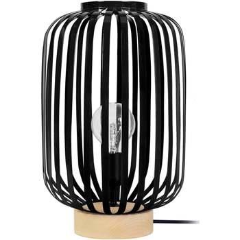 Lampes de bureau Tosel Lampe a poser cylindrique métal naturel et noir