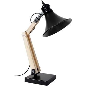 Lampes de bureau Tosel Lampe de bureau articulé métal naturel et noir