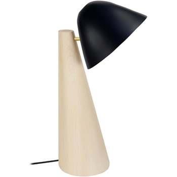 Lampes de bureau Tosel Lampe de bureau conique bois naturel et noir