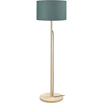 Lampadaires Tosel Lampadaire droit bois naturel et vert