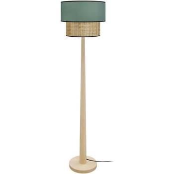 Lampadaires Tosel Lampadaire droit bois naturel et vert