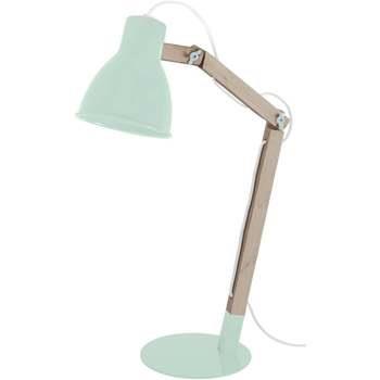 Lampes de bureau Tosel Lampe de bureau articulé bois naturel et vert