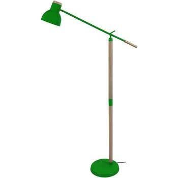 Lampadaires Tosel lampadaire liseuse articulé bois naturel et vert