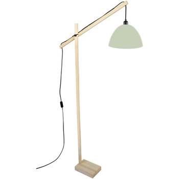 Lampadaires Tosel lampadaire liseuse articulé bois naturel et vert