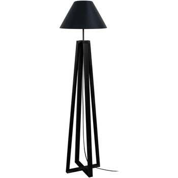 Lampadaires Tosel Lampadaire colonne bois noir