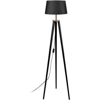 Lampadaires Tosel Lampadaire trépied bois noir