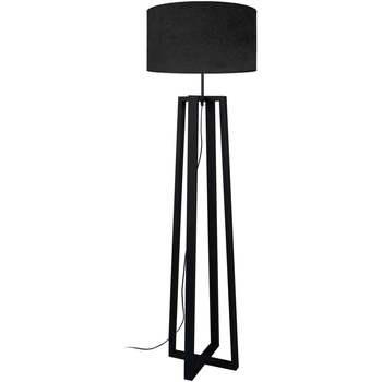 Lampadaires Tosel Lampadaire colonne bois noir