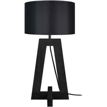 Lampes de bureau Tosel Lampe a poser colonne bois noir