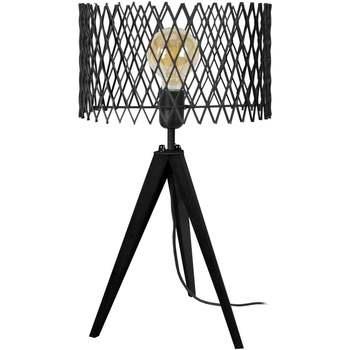 Lampes de bureau Tosel Lampe de chevet trépied bois noir