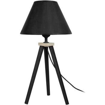 Lampes de bureau Tosel Lampe de chevet trépied bois noir