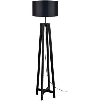 Lampadaires Tosel Lampadaire colonne bois noir