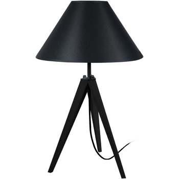 Lampes de bureau Tosel Lampe de chevet trépied bois noir