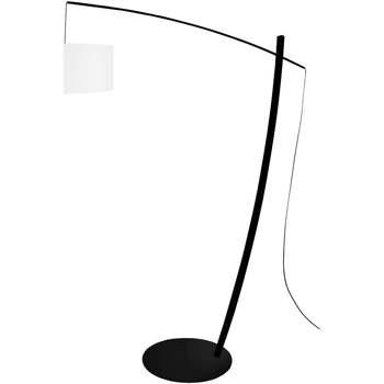 Lampadaires Tosel Lampadaire arqué métal noir et blanc