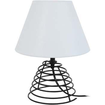 Lampes de bureau Tosel Lampe de chevet conique métal noir et blanc