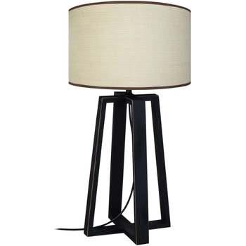 Lampes de bureau Tosel Lampe de chevet colonne bois noir et blanc