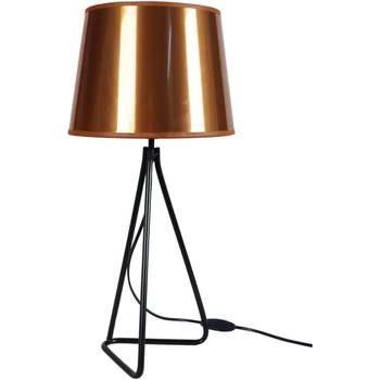 Lampes de bureau Tosel Lampe de chevet trépied métal noir et cuivre