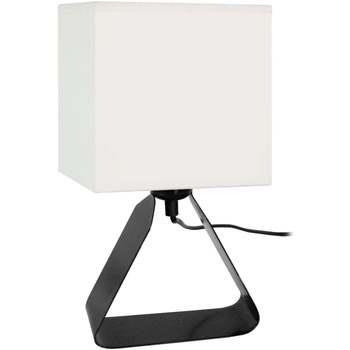 Lampes de bureau Tosel Lampe de chevet géométrique métal noir et écru