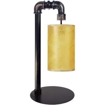 Lampes de bureau Tosel Lampe de chevet arqué métal noir et jaune